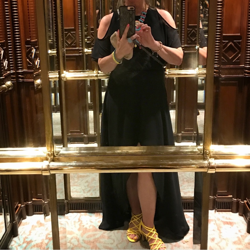 Black Chiffon Hi-Low Evening Dress - Worn Once!